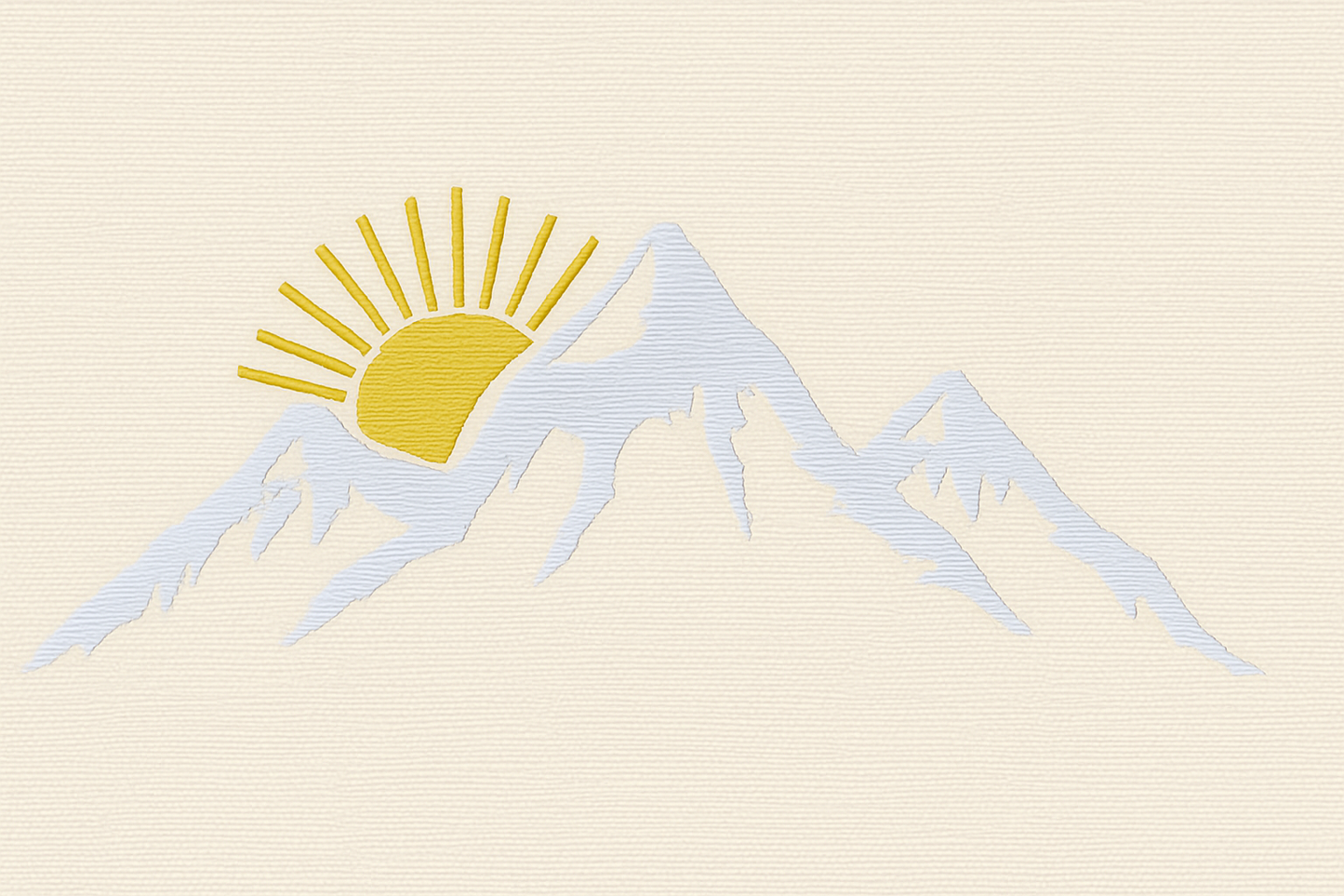 Swiss Alps Sunrise Embroidered Sweatshirt – Premium Edition