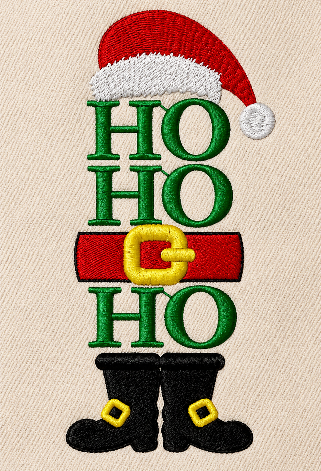 Ho Ho Ho Santa Embroidered Tote Bag