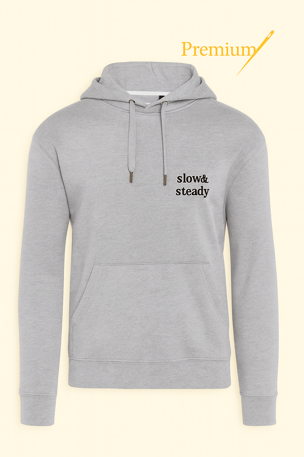 Slow & Steady – Premium Embroidered Hoodie