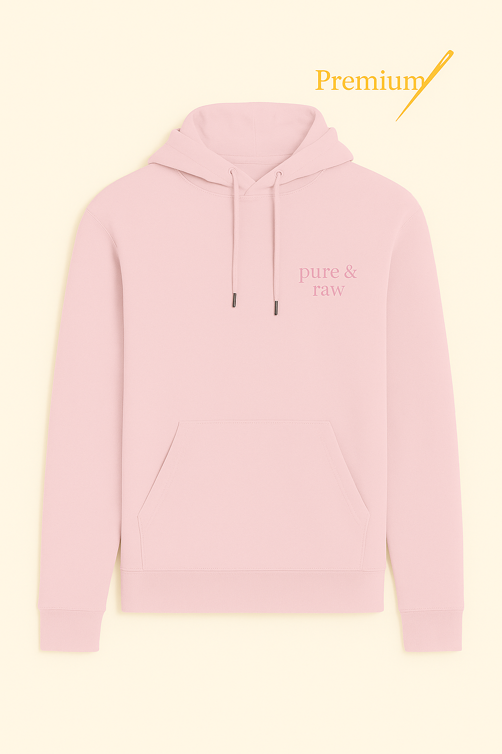 Pure & Raw – Premium Embroidered Hoodie