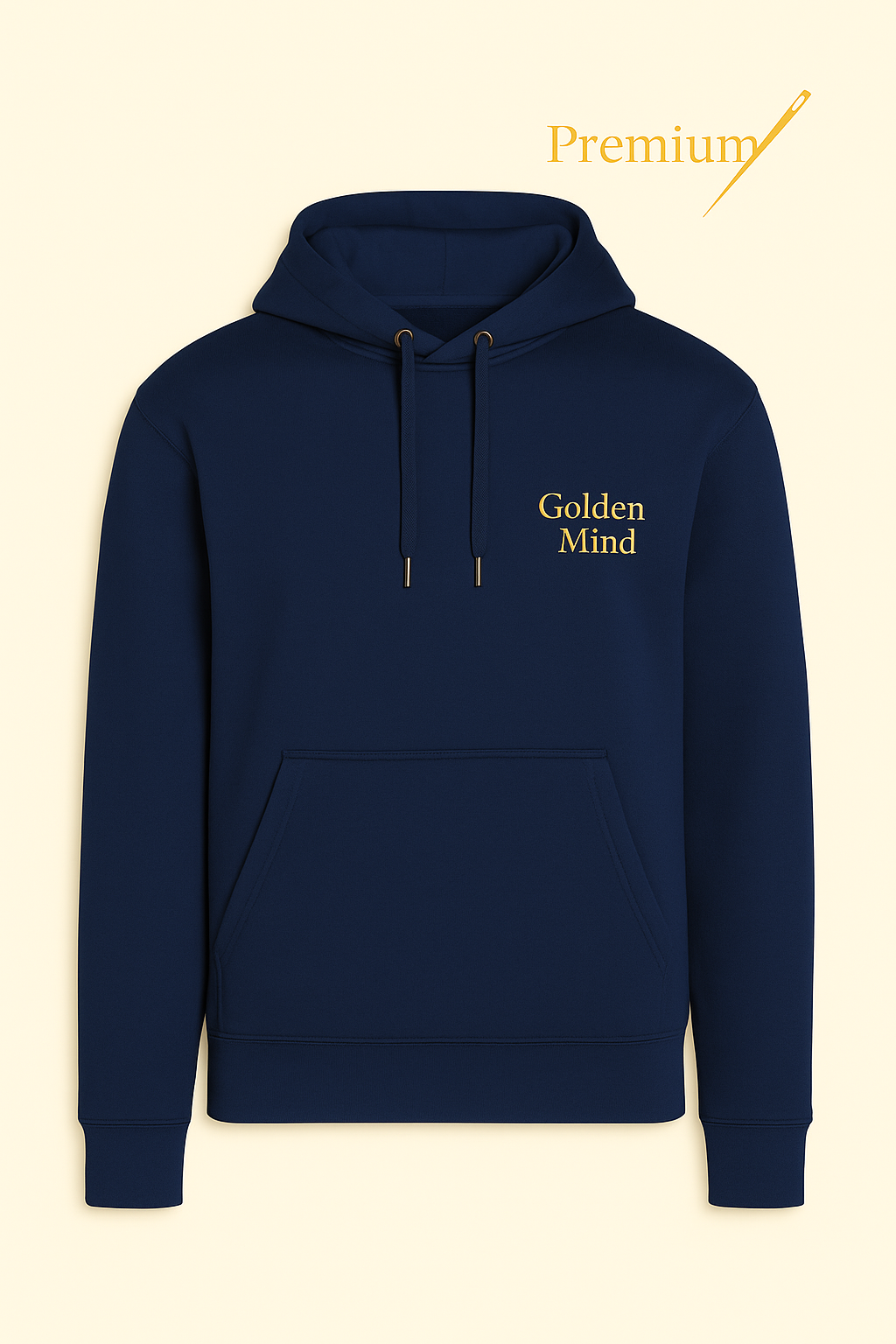 Golden Mind – Premium Embroidered Hoodie
