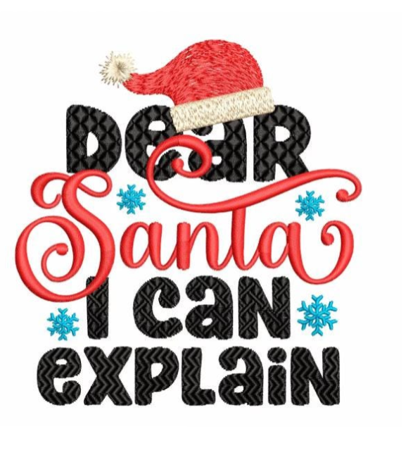 Dear Santa Embroidered Tote Bag – Christmas Design Collection