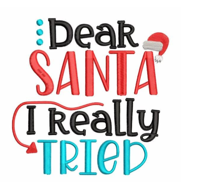 Dear Santa Embroidered Tote Bag – Christmas Design Collection