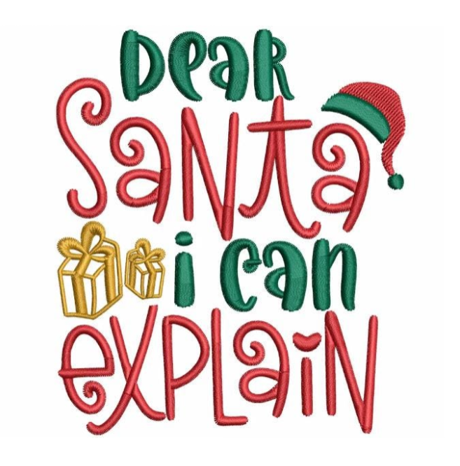 Dear Santa Embroidered Tote Bag – Christmas Design Collection