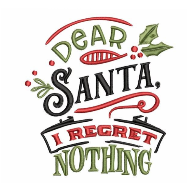 Dear Santa Embroidered Tote Bag – Christmas Design Collection