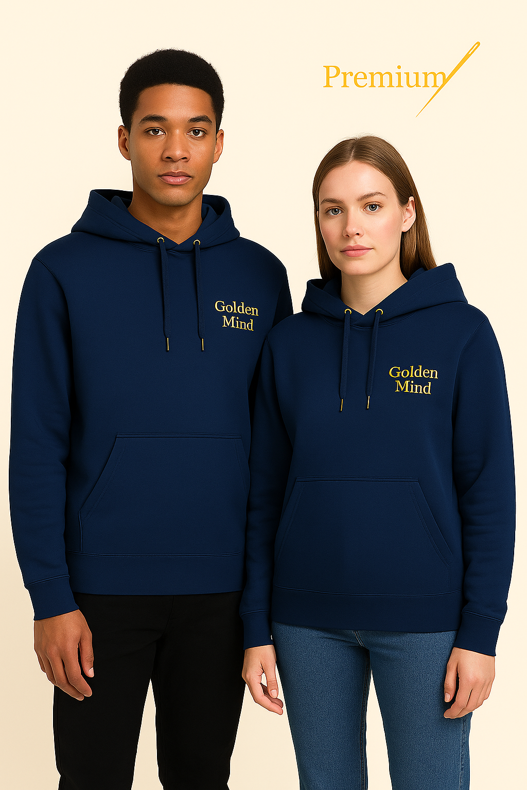 Golden Mind – Premium Embroidered Hoodie