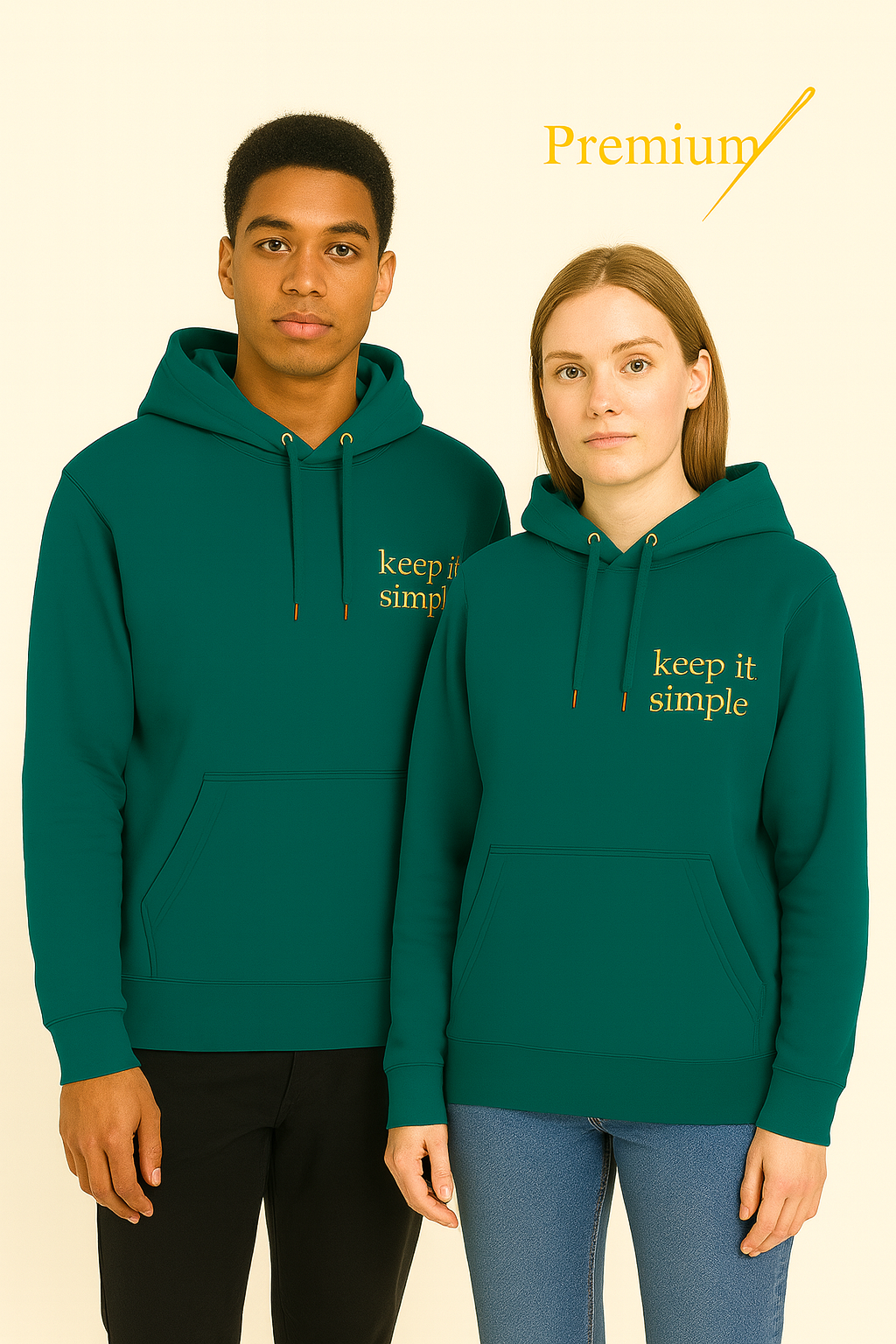 Keep It Simple – Premium Embroidered Hoodie