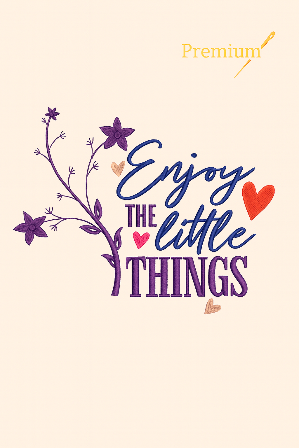 Enjoy the Little Things – Premium Embroidered Tote Bag