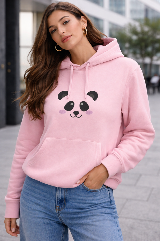 Embroidered Hoodie – Cute Panda Design