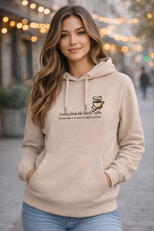 Lesson from the Black Coffee – Premium Embroidered Hoodie