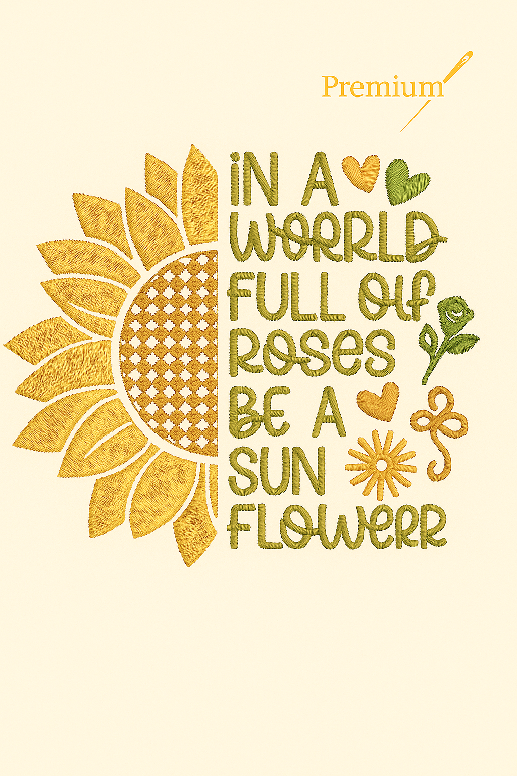 Be a Sunflower – Premium Embroidered Tote Bag