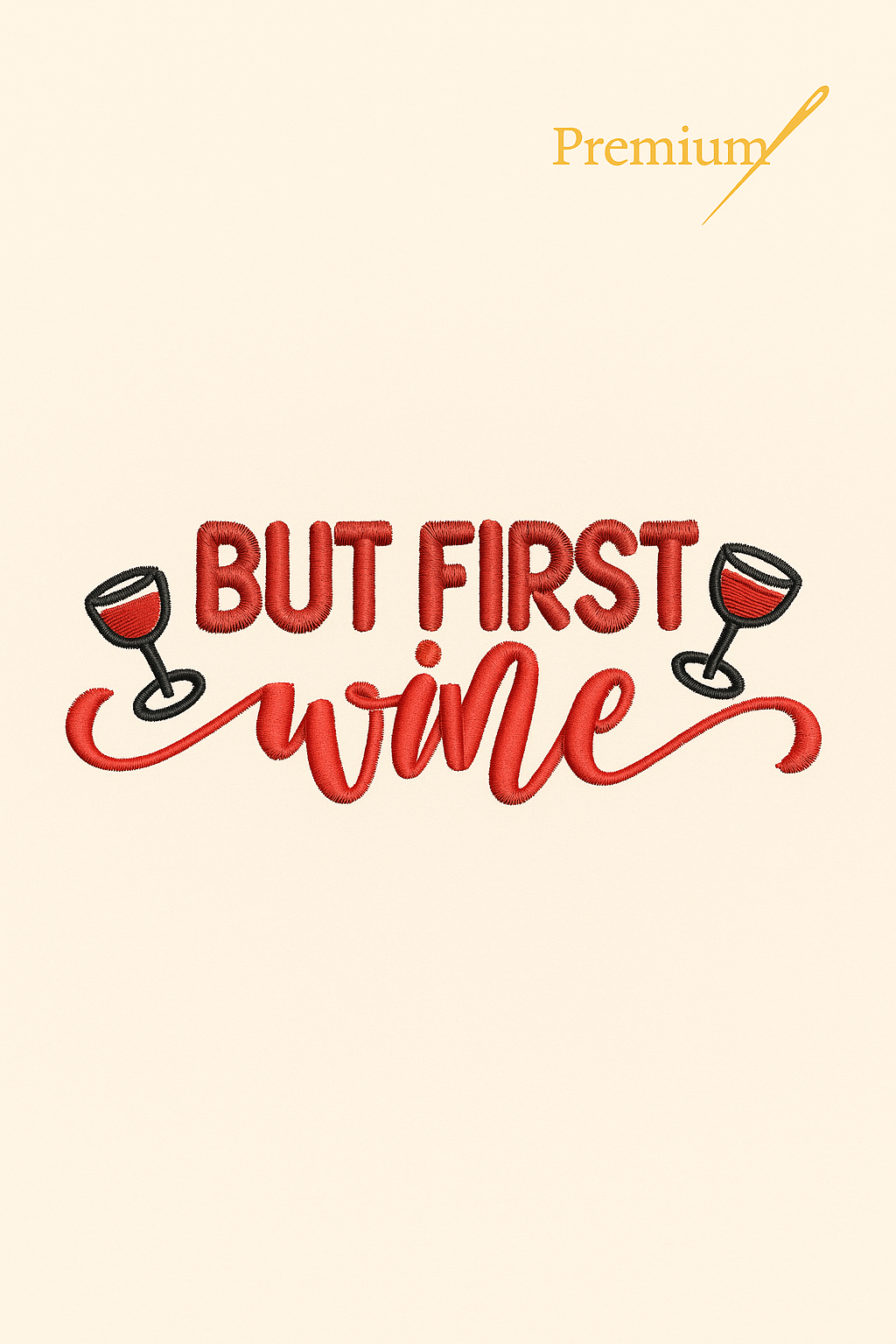 But First, Wine – Premium Embroidered Tote Bag